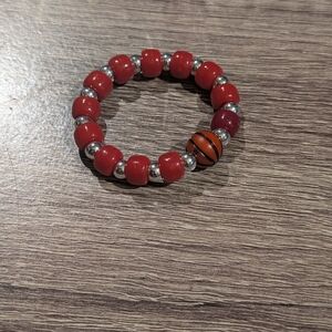 Elegant Red Beaded Bracelet